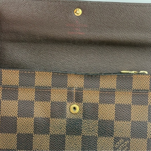Louis Vuitton Brown and Gold Damier Wallet - Picture 7 of 10